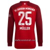 Camiseta de fútbol Manga Larga FC Bayern de Múnich Thomas Muller 25 Primera Equipación 2021/22 - Hombre